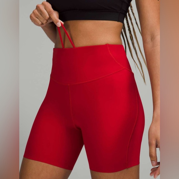Lululemon Athletica Vibrant Red Workout Shorts - Picture 1 of 7